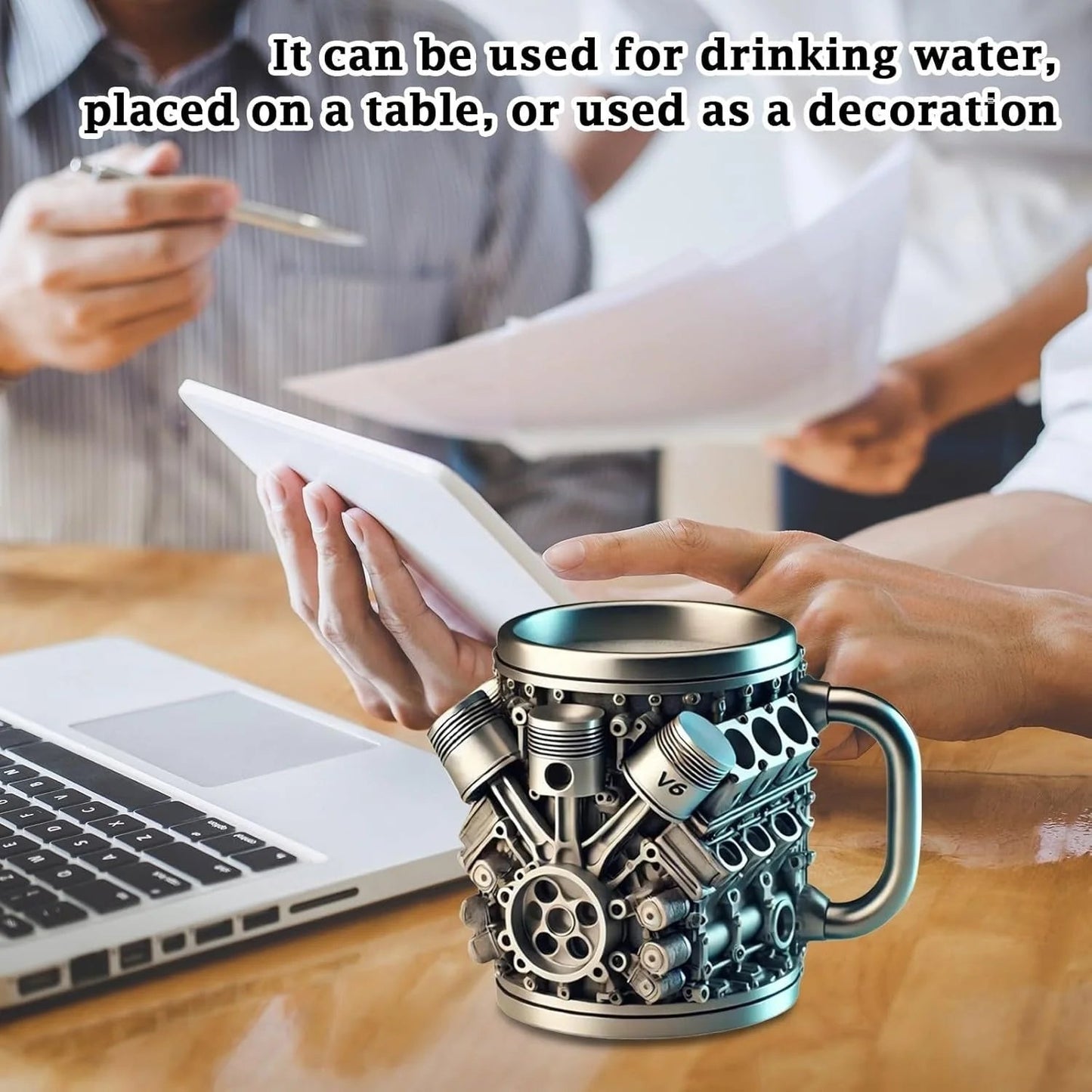 🔥Handcrafted 3D Coffee Cup - V6/V8 3D Engine Stainless Steel Mug✨ - stavogue