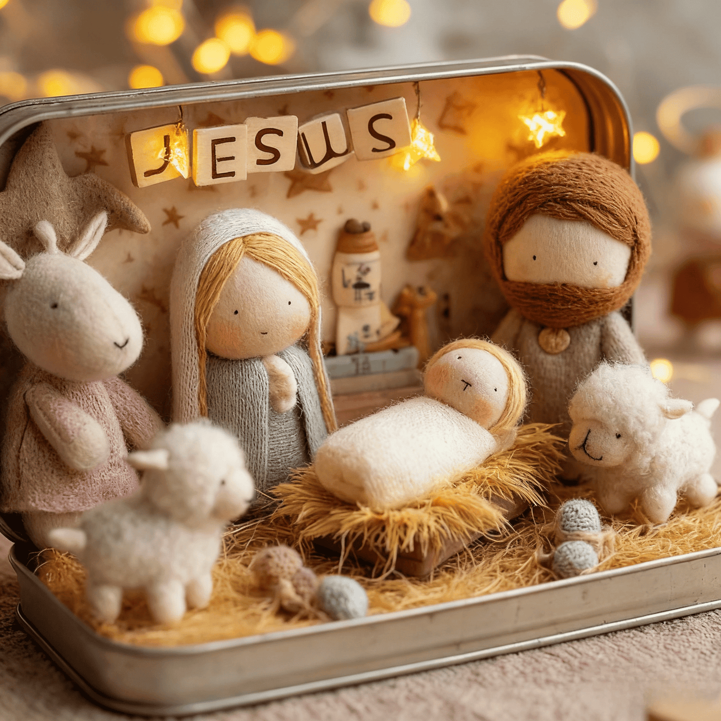 ✝️Handmade Miniature Nativity Doll Scene - stavogue