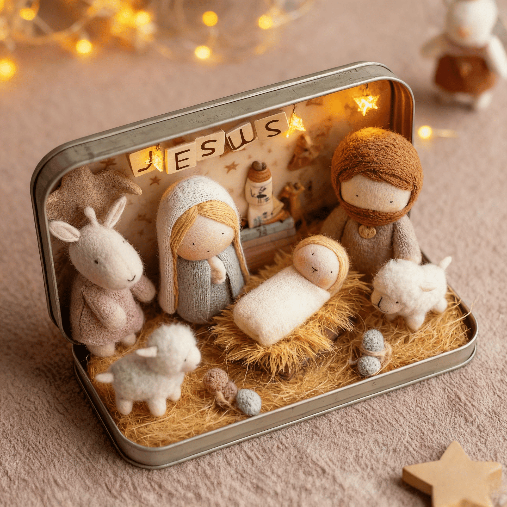 ✝️Handmade Miniature Nativity Doll Scene - stavogue