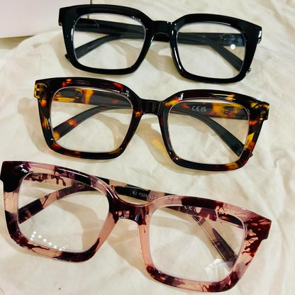 🔥Hot Sale - ✨👓3 Pack Tortoiseshell Reading Glasses – Blue Light Blocking Oversized Square Readers - stavogue