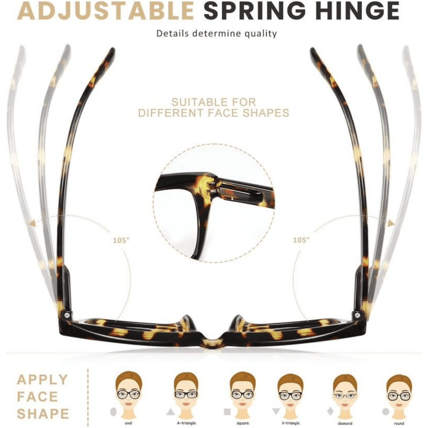 🔥Hot Sale - ✨👓3 Pack Tortoiseshell Reading Glasses – Blue Light Blocking Oversized Square Readers - stavogue