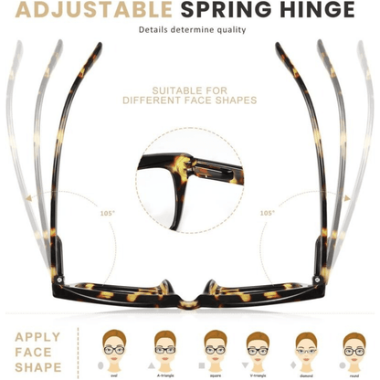 🔥Hot Sale - ✨👓3 Pack Tortoiseshell Reading Glasses – Blue Light Blocking Oversized Square Readers - stavogue