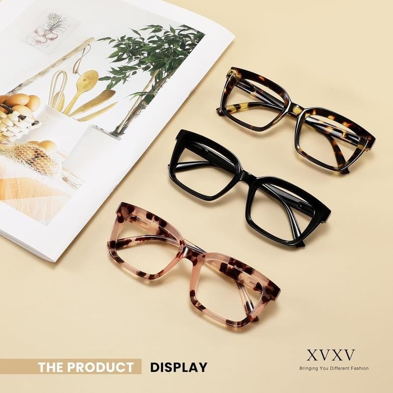 🔥Hot Sale - ✨👓3 Pack Tortoiseshell Reading Glasses – Blue Light Blocking Oversized Square Readers - stavogue