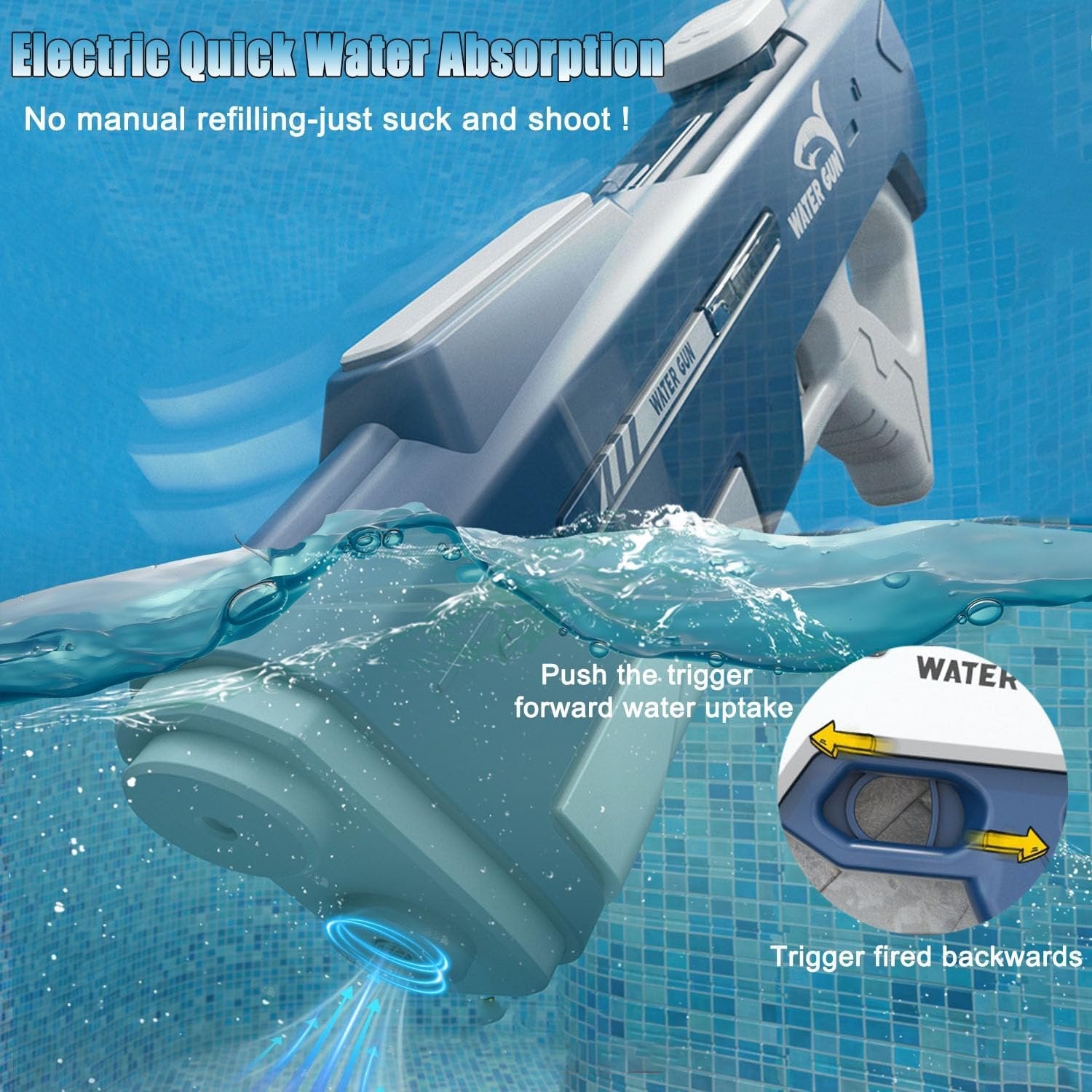 ✨Hot Sale - 40% OFF🔥High - Capacity Automatic Water - Suction Electric Water Blaster Toy🔫 - stavogue