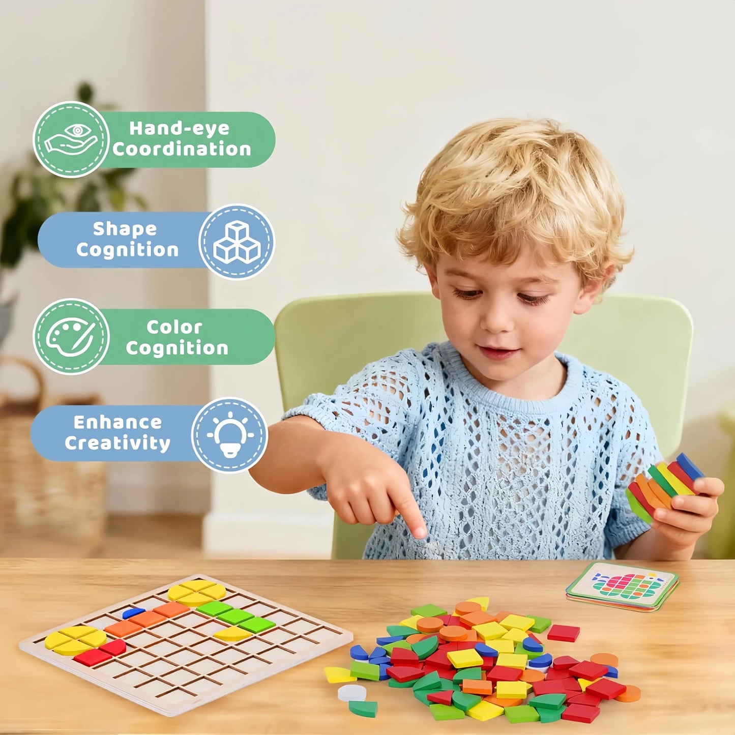 🔥Hot Sale 40% OFF✨Mosaic 3D Stereoscopic Puzzle Board for Cognitive Training（120PCS)🧩 - stavogue