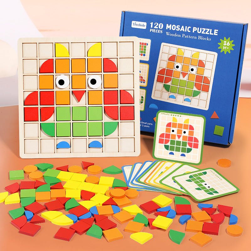 🔥Hot Sale 40% OFF✨Mosaic 3D Stereoscopic Puzzle Board for Cognitive Training（120PCS)🧩 - stavogue