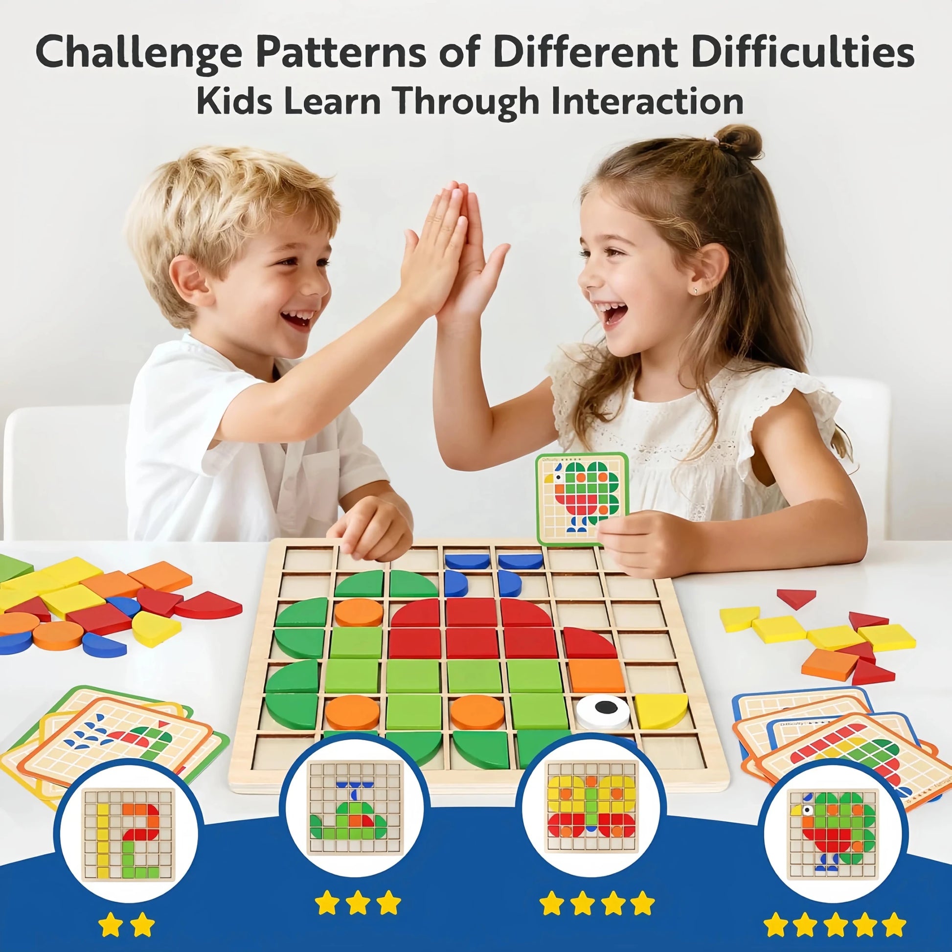 🔥Hot Sale 40% OFF✨Mosaic 3D Stereoscopic Puzzle Board for Cognitive Training（120PCS)🧩 - stavogue