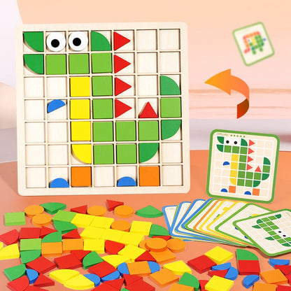 🔥Hot Sale 40% OFF✨Mosaic 3D Stereoscopic Puzzle Board for Cognitive Training（120PCS)🧩 - stavogue