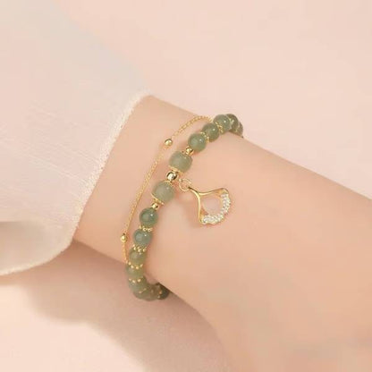 🔥Hot Sale 49% OFF 💞 - Hetian Jade Lucky Gold Leaf Bangle - stavogue