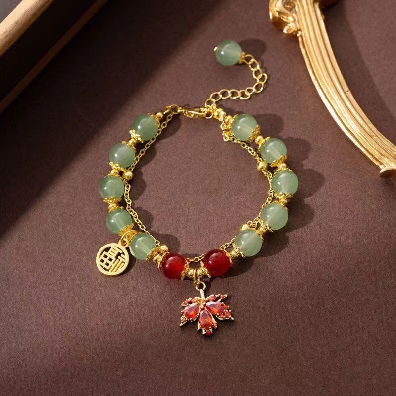 🔥Hot Sale 49% OFF 💞 - Hetian Jade Lucky Gold Leaf Bangle - stavogue