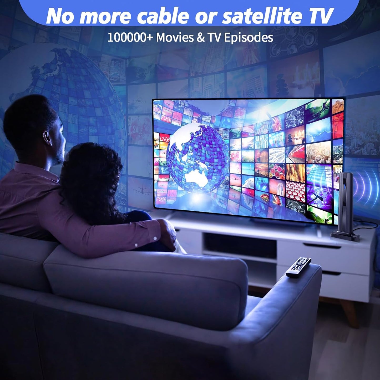 🔥Hot Sale 49% OFF🌟Smart TV digital TV antenna in 2025, 360° wide - angle long - distance reception, 1080P, 4K high - definition local TV channels and TV signals. - stavogue