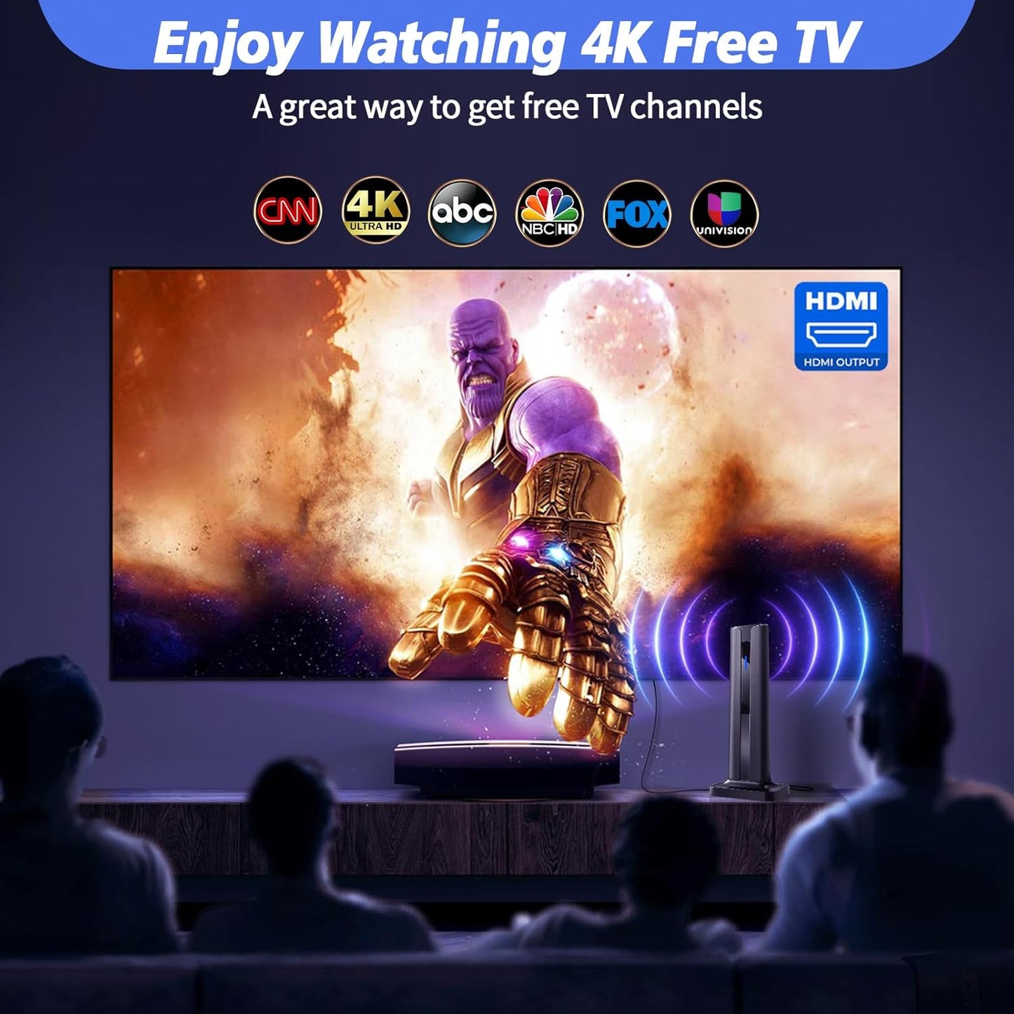 🔥Hot Sale 49% OFF🌟Smart TV digital TV antenna in 2025, 360° wide - angle long - distance reception, 1080P, 4K high - definition local TV channels and TV signals. - stavogue