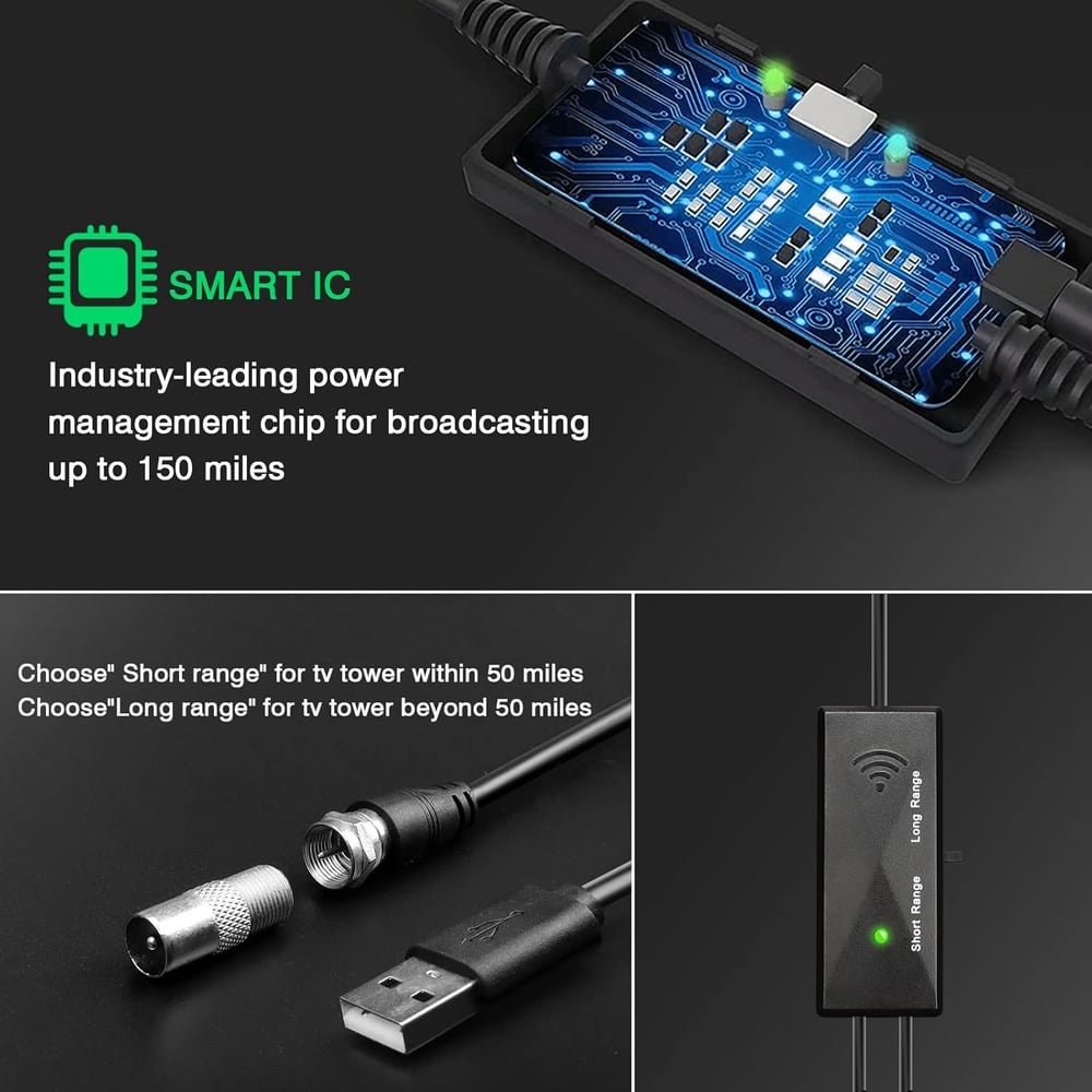 🔥Hot Sale 49% OFF🌟Smart TV digital TV antenna in 2025, 360° wide - angle long - distance reception, 1080P, 4K high - definition local TV channels and TV signals. - stavogue