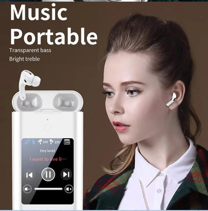 🔥Hot Sale🎧A98Box Touch Screen Control Open Earbuds,Multifunctional Wireless Game Console with Earphone - stavogue