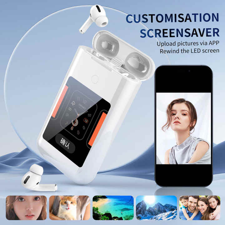 🔥Hot Sale🎧A98Box Touch Screen Control Open Earbuds,Multifunctional Wireless Game Console with Earphone - stavogue