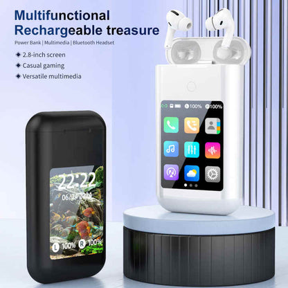 🔥Hot Sale🎧A98Box Touch Screen Control Open Earbuds,Multifunctional Wireless Game Console with Earphone - stavogue