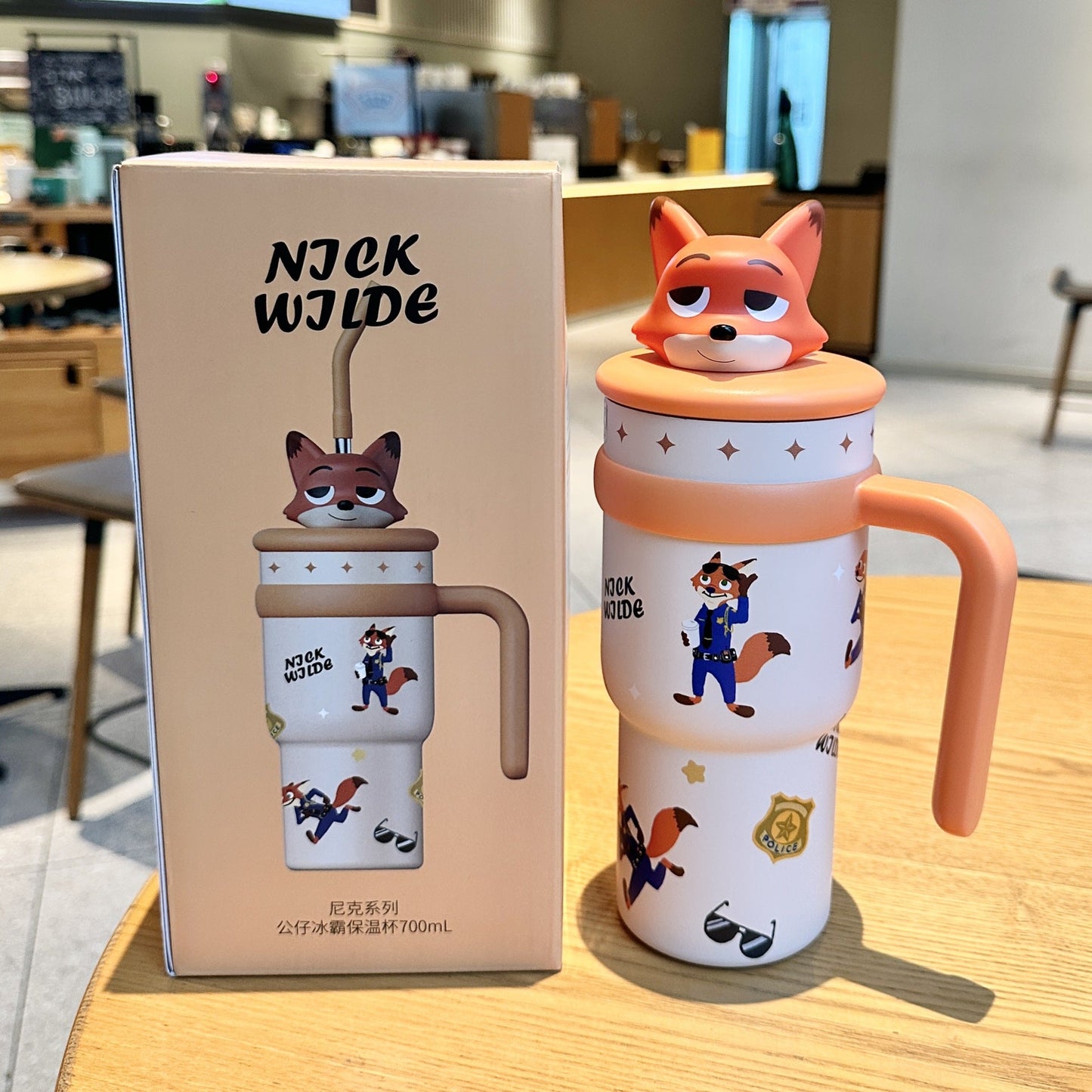 🔥Hot Sale✨Zootopia Character Tumblers - 🦊🐰Cute Animal Design for Hot & Cold Drinks - stavogue