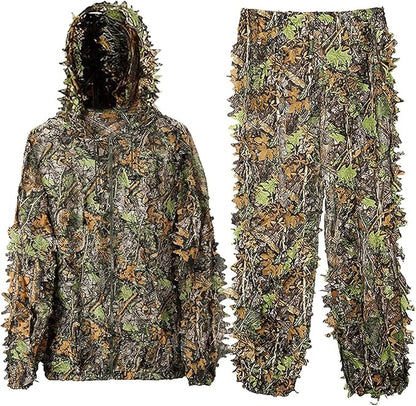 Hunting Ghillie Suit, 3D Leafy Camo Suit Camouflage(Oversize) - stavogue