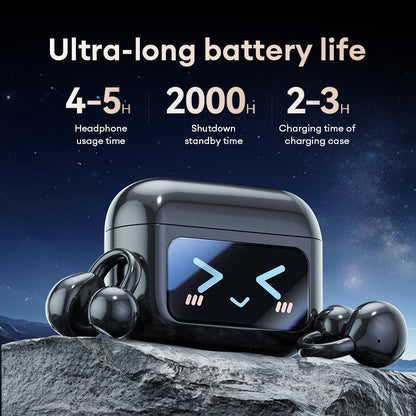 HYUNDAI M100 Clip - On Ear Headphones with Audio - Visual Touch Screen, Wireless Audio Headphones - stavogue