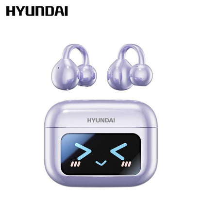 HYUNDAI M100 Clip - On Ear Headphones with Audio - Visual Touch Screen, Wireless Audio Headphones - stavogue