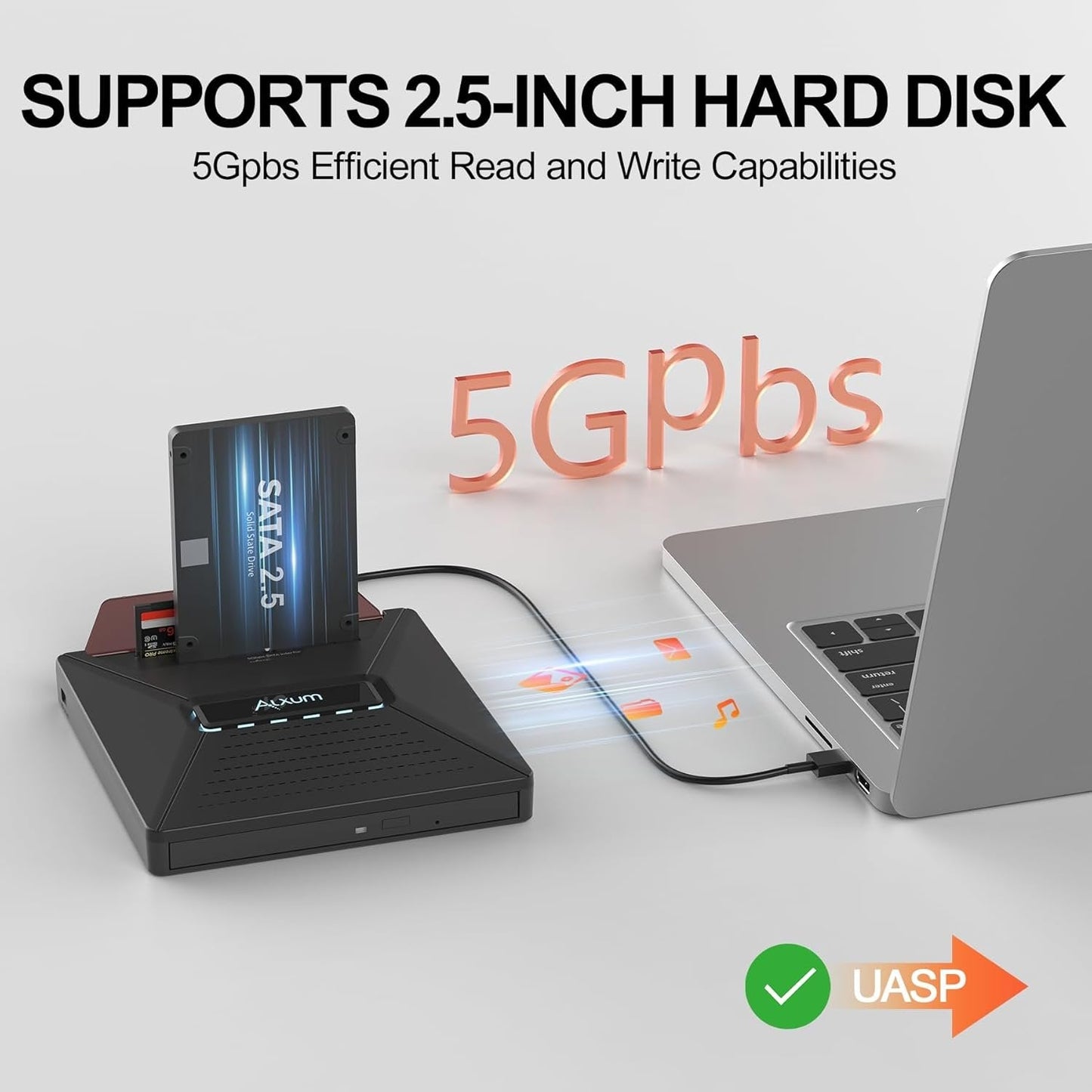 💿️Laptop DVD Player USB C 3.0 Portable CD Burner with SD/TF Card Slot & 3 USB Ports Compatible with Mac, Windows, Linux💿️ - stavogue