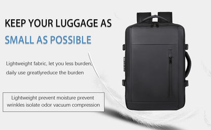✨LAST DAY 49% OFF🔥🎒Grey Leather Waterproof Anti - Theft Business Backpack - Large Travel & Hiking Carry - On for Men ✈️ - stavogue