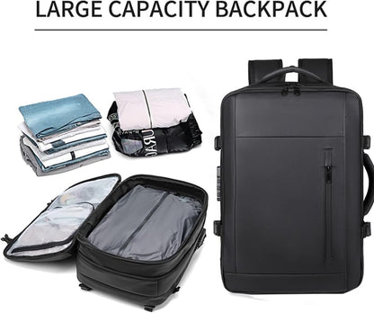 ✨LAST DAY 49% OFF🔥🎒Grey Leather Waterproof Anti - Theft Business Backpack - Large Travel & Hiking Carry - On for Men ✈️ - stavogue