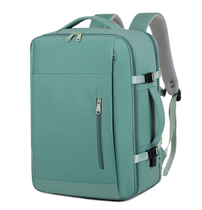 ✨LAST DAY 49% OFF🔥🎒Grey Leather Waterproof Anti - Theft Business Backpack - Large Travel & Hiking Carry - On for Men ✈️ - stavogue