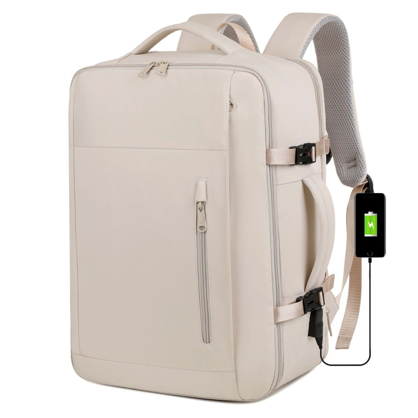✨LAST DAY 49% OFF🔥🎒Grey Leather Waterproof Anti - Theft Business Backpack - Large Travel & Hiking Carry - On for Men ✈️ - stavogue