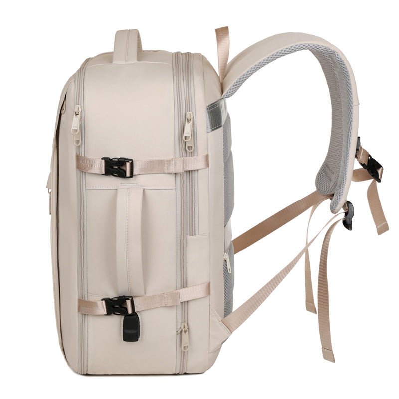✨LAST DAY 49% OFF🔥🎒Grey Leather Waterproof Anti - Theft Business Backpack - Large Travel & Hiking Carry - On for Men ✈️ - stavogue