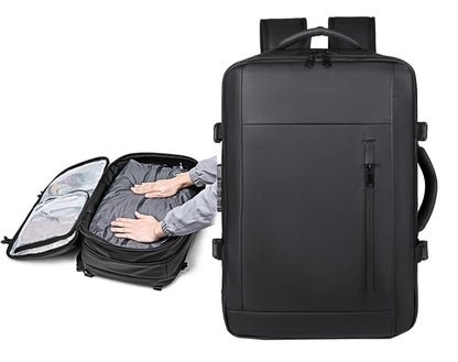 ✨LAST DAY 49% OFF🔥🎒Grey Leather Waterproof Anti - Theft Business Backpack - Large Travel & Hiking Carry - On for Men ✈️ - stavogue