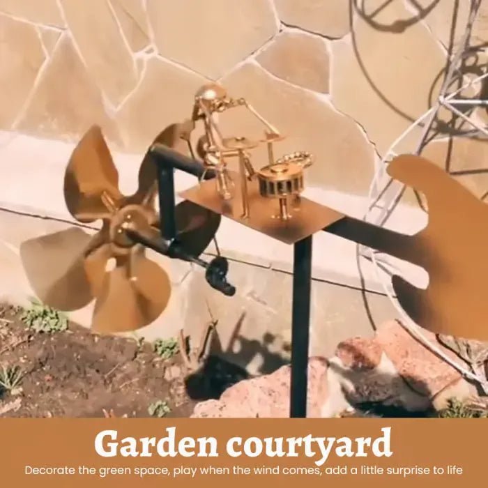 🔥Last Day 50% OFF🥁Handmade Metal Rock Band Windmill🎁(Includes a 70cm bracket) - stavogue
