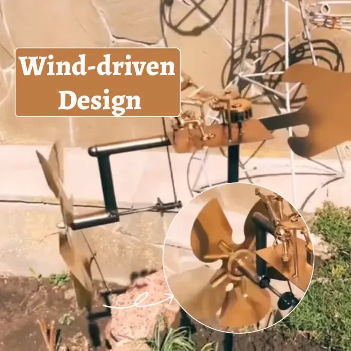 🔥Last Day 50% OFF🥁Handmade Metal Rock Band Windmill🎁(Includes a 70cm bracket) - stavogue