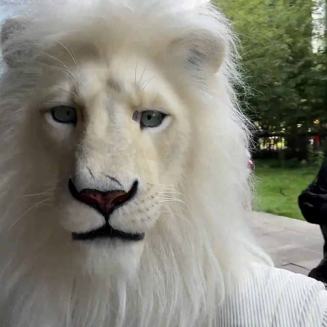 ✨Limited Edition Handmade Latex White Lion Head Cover🦁 - stavogue