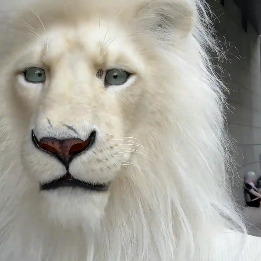 ✨Limited Edition Handmade Latex White Lion Head Cover🦁 - stavogue