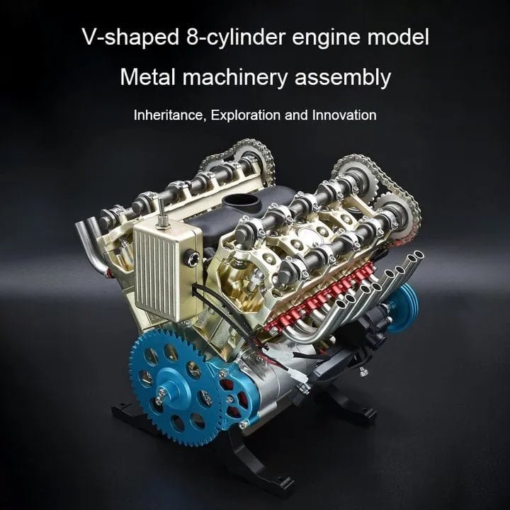 🔥Limited Time 49% OFF⚡ - 8 - Cylinder Full Metal Car Engine Model - stavogue