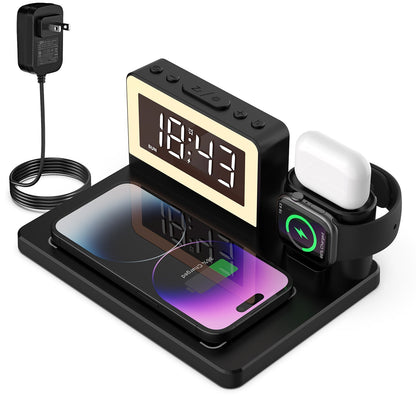 🔥Limited time 49% OFF📲7 in 1 Charging Station with Clock, Wireless Charger with Night Light - stavogue