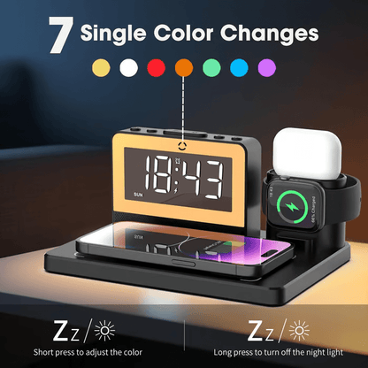 🔥Limited time 49% OFF📲7 in 1 Charging Station with Clock, Wireless Charger with Night Light - stavogue
