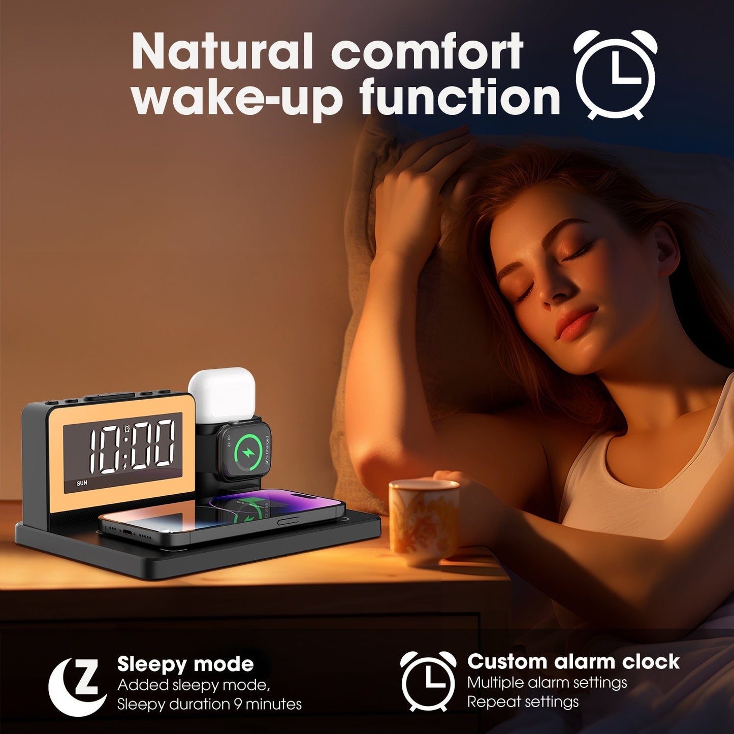 🔥Limited time 49% OFF📲7 in 1 Charging Station with Clock, Wireless Charger with Night Light - stavogue