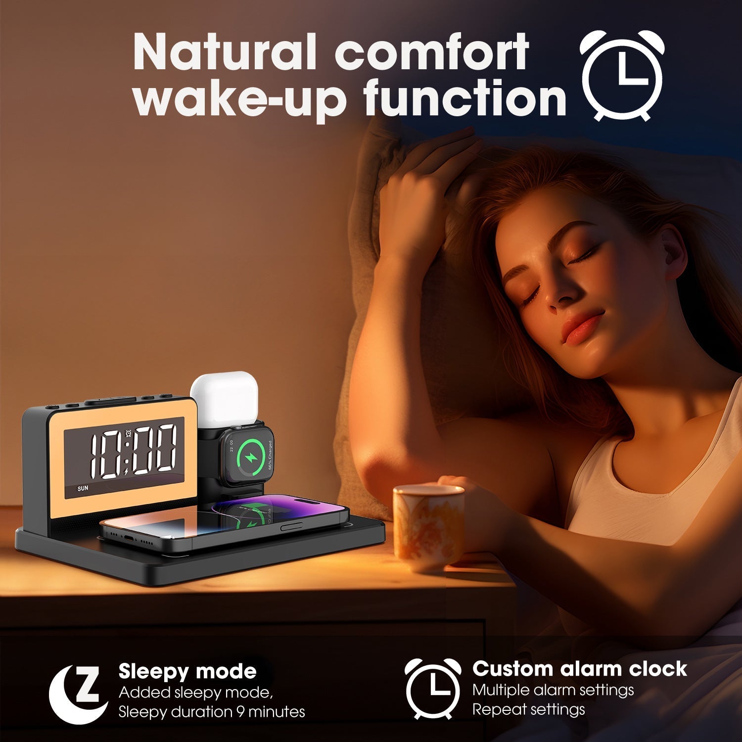 🔥Limited time 49% OFF📲7 in 1 Charging Station with Clock, Wireless Charger with Night Light - stavogue
