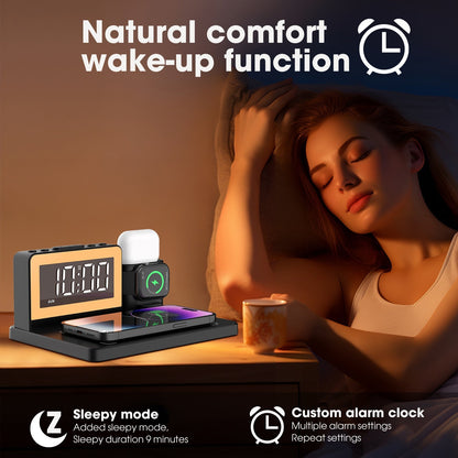 🔥Limited time 49% OFF📲7 in 1 Charging Station with Clock, Wireless Charger with Night Light - stavogue