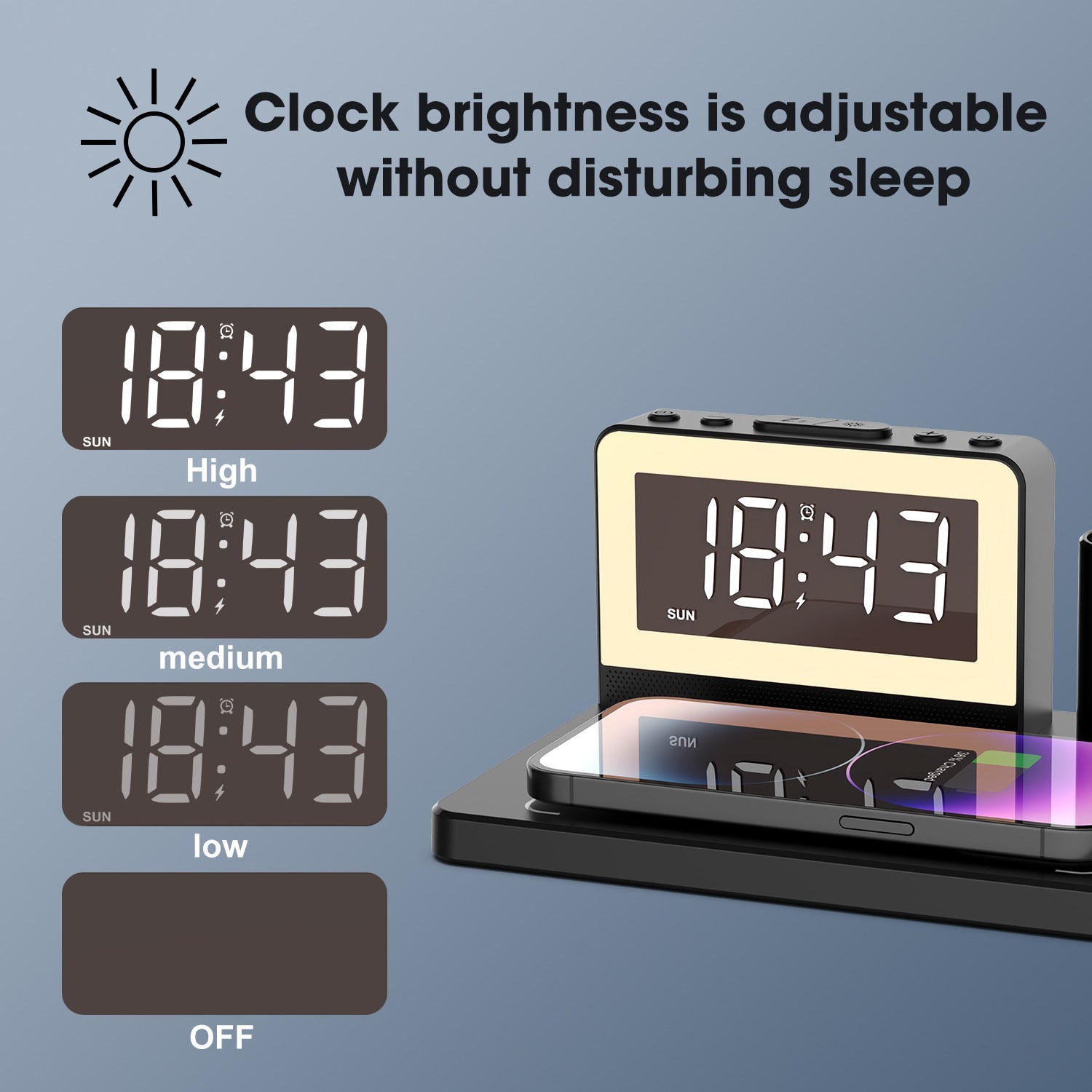 🔥Limited time 49% OFF📲7 in 1 Charging Station with Clock, Wireless Charger with Night Light - stavogue