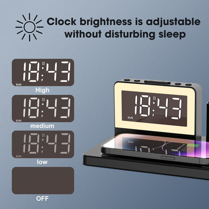 🔥Limited time 49% OFF📲7 in 1 Charging Station with Clock, Wireless Charger with Night Light - stavogue