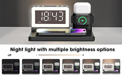 🔥Limited time 49% OFF📲7 in 1 Charging Station with Clock, Wireless Charger with Night Light - stavogue