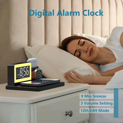 🔥Limited time 49% OFF📲7 in 1 Charging Station with Clock, Wireless Charger with Night Light - stavogue