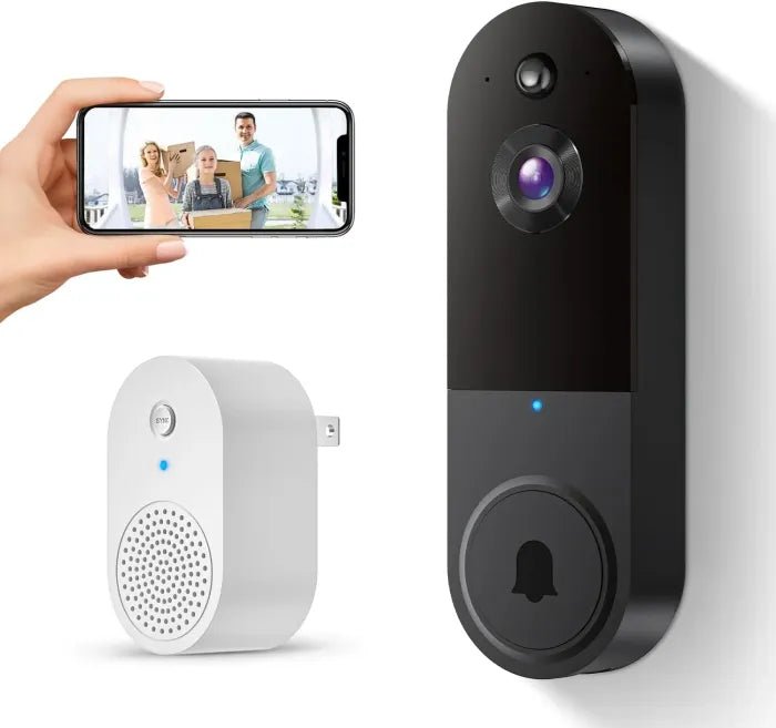🔥Limited Time 50% OFF🔥 - Smart Wireless Video Camera Doorbell with Chime - 2.4G WiFi AI Human Detection Camera Doorbell with Two - way Audio Intercom - stavogue