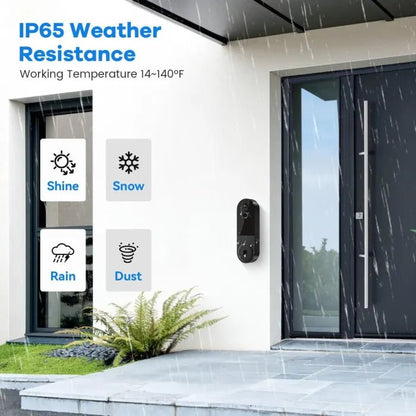🔥Limited Time 50% OFF🔥 - Smart Wireless Video Camera Doorbell with Chime - 2.4G WiFi AI Human Detection Camera Doorbell with Two - way Audio Intercom - stavogue