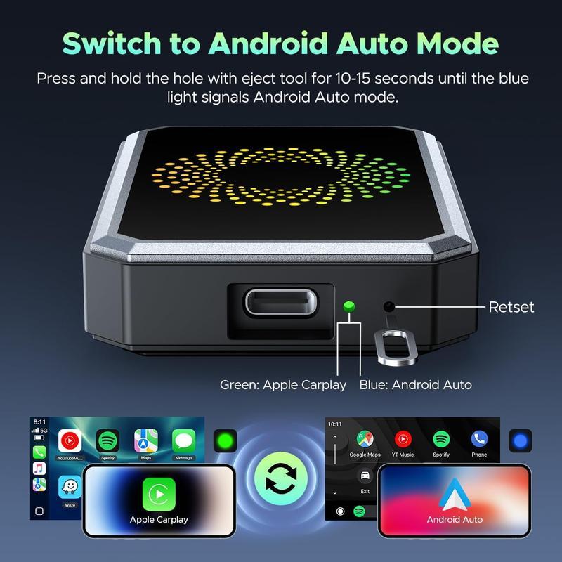 🔥Limited Time 50% OFF⚡2026 Wired to Wireless Carplay Adapter with Built - in Netflix/YouTube/TikTok APP - stavogue