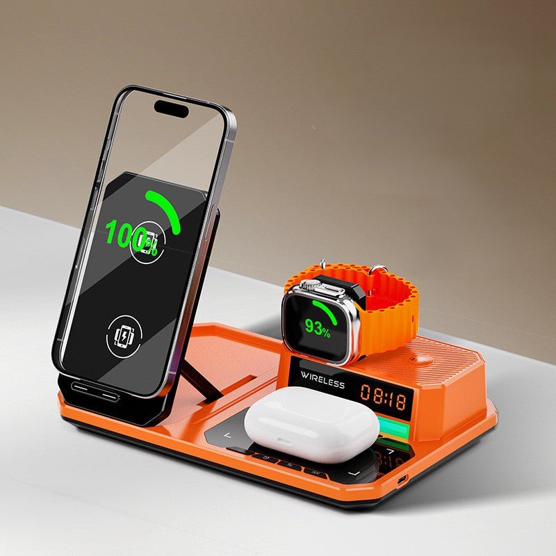 🔥Limited time 50% Off📲6 - in - 1 Wireless Charger Station with Bluetooth Speaker & Digital Clock Light - stavogue
