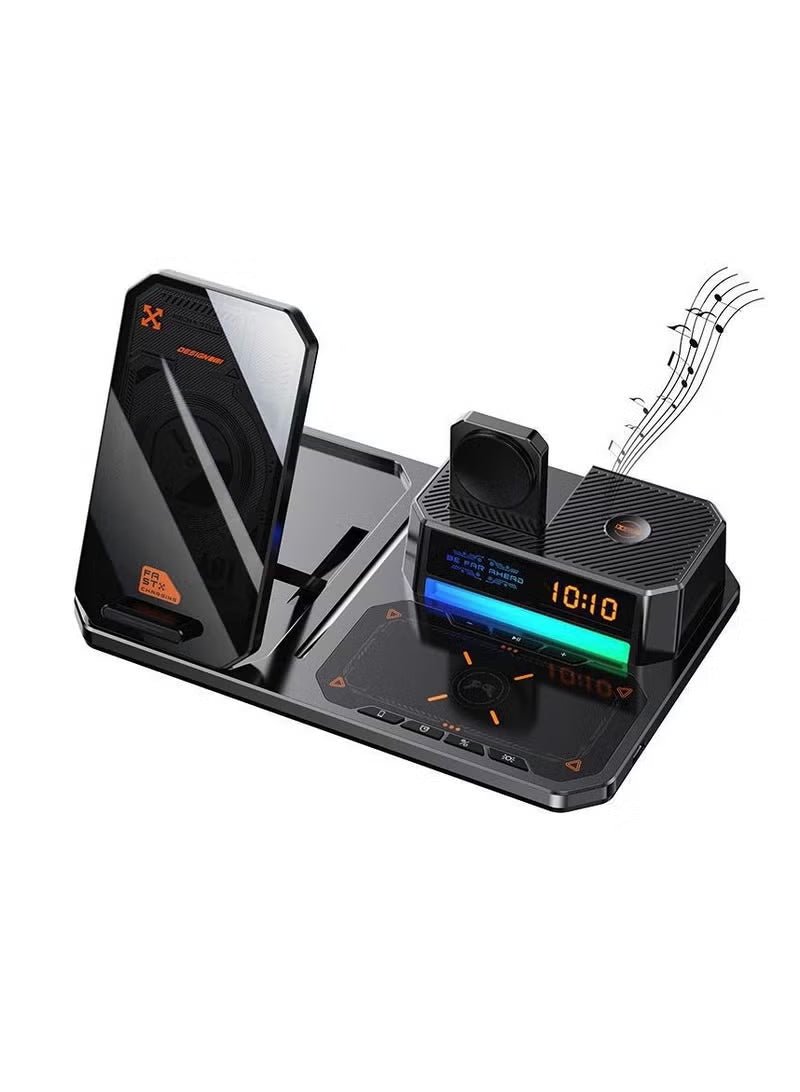 🔥Limited time 50% Off📲6 - in - 1 Wireless Charger Station with Bluetooth Speaker & Digital Clock Light - stavogue